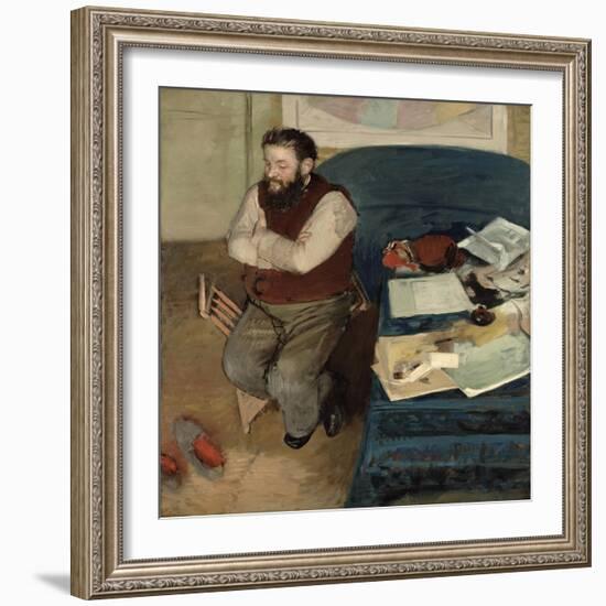 Portrait of Diego Martelli, 1879-Edgar Degas-Framed Giclee Print