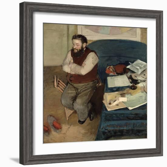 Portrait of Diego Martelli, 1879-Edgar Degas-Framed Giclee Print