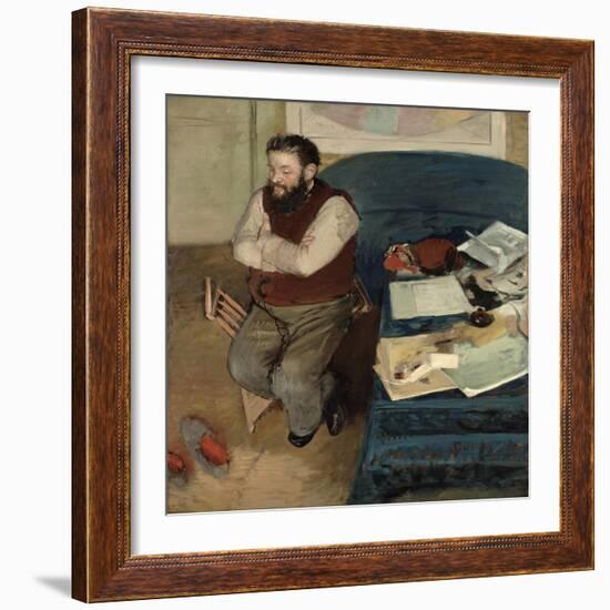 Portrait of Diego Martelli, 1879-Edgar Degas-Framed Giclee Print