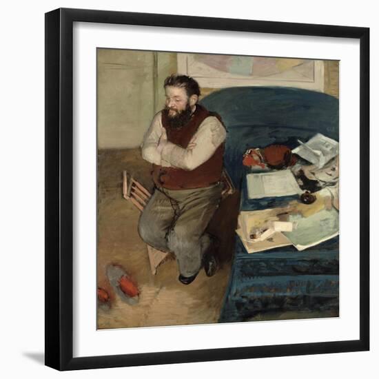 Portrait of Diego Martelli, 1879-Edgar Degas-Framed Giclee Print