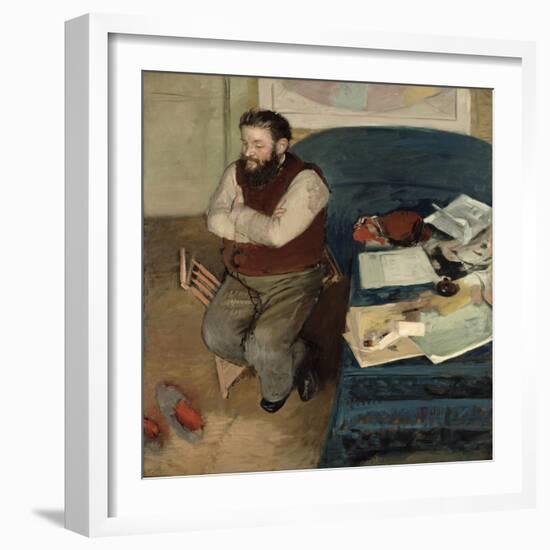 Portrait of Diego Martelli, 1879-Edgar Degas-Framed Giclee Print