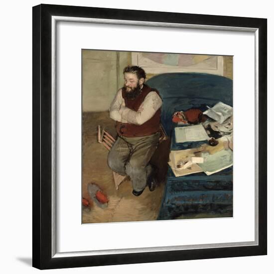 Portrait of Diego Martelli, 1879-Edgar Degas-Framed Giclee Print