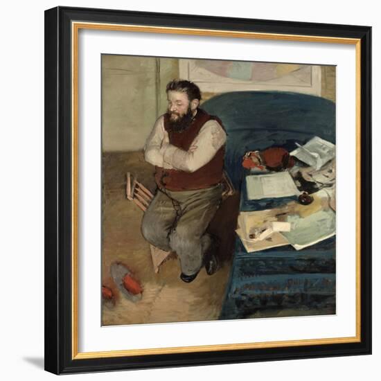 Portrait of Diego Martelli, 1879-Edgar Degas-Framed Giclee Print