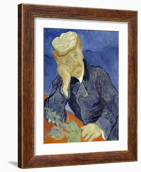 Portrait of Doctor Gachet-Vincent van Gogh-Framed Giclee Print