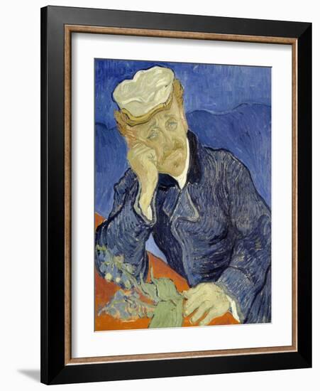 Portrait of Doctor Gachet-Vincent van Gogh-Framed Giclee Print