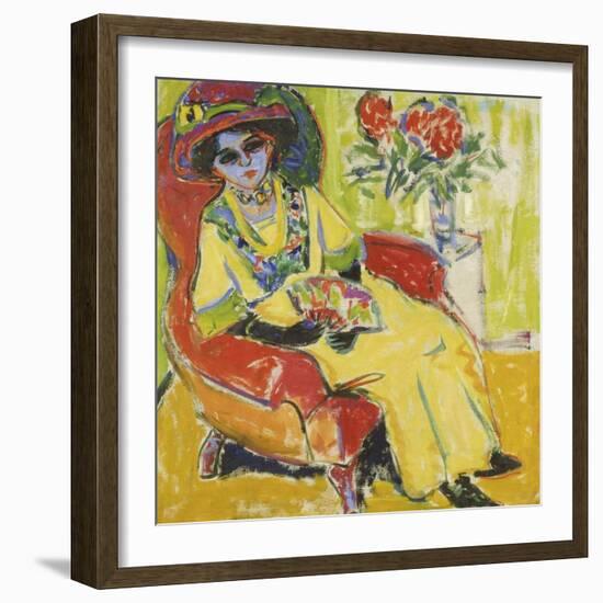 Portrait of Dodo, 1909-Ernst Ludwig Kirchner-Framed Giclee Print