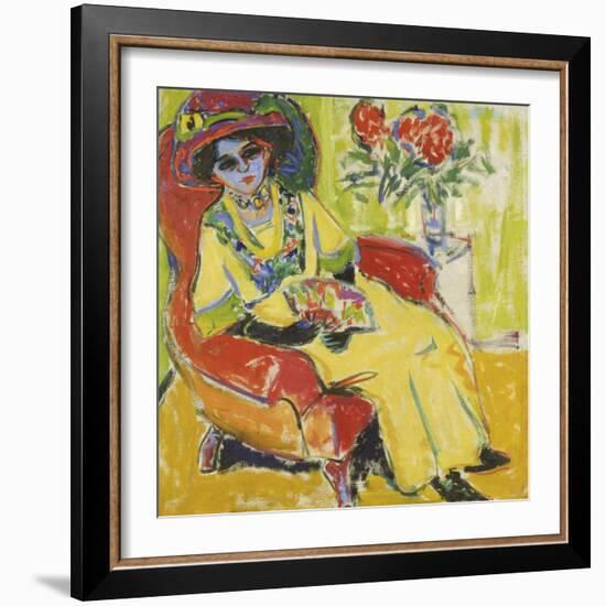 Portrait of Dodo, 1909-Ernst Ludwig Kirchner-Framed Giclee Print