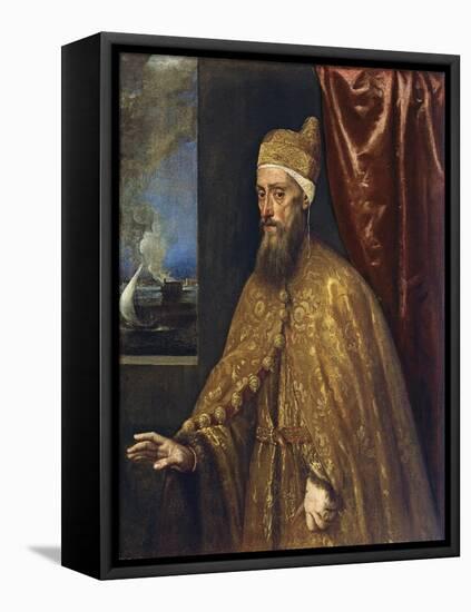 Portrait of Doge Francesco Venier-Titian (Tiziano Vecelli)-Framed Premier Image Canvas