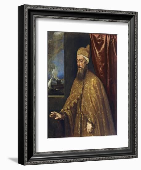 Portrait of Doge Francesco Venier-Titian (Tiziano Vecelli)-Framed Giclee Print
