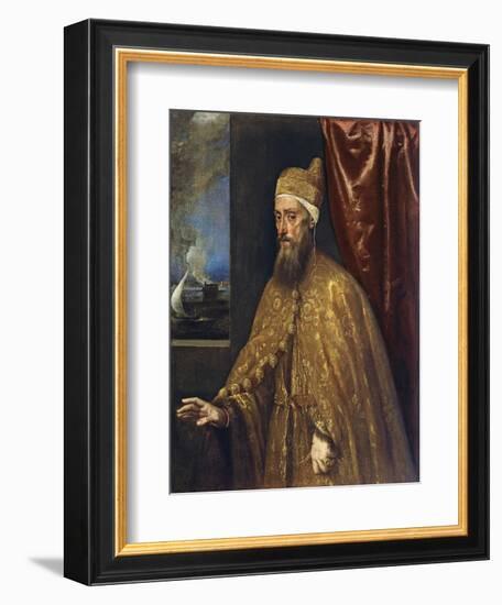 Portrait of Doge Francesco Venier-Titian (Tiziano Vecelli)-Framed Giclee Print