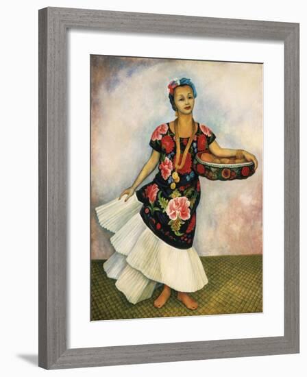 Portrait of Dolores Olmedo-Diego Rivera-Framed Art Print