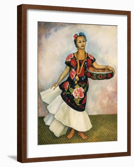 Portrait of Dolores Olmedo-Diego Rivera-Framed Art Print