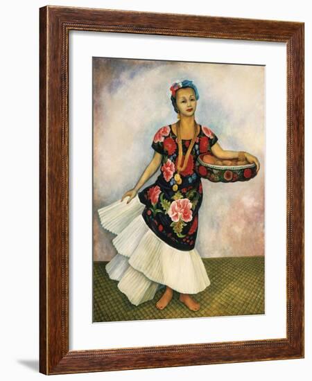 Portrait of Dolores Olmedo-Diego Rivera-Framed Art Print