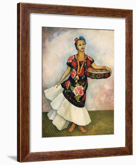 Portrait of Dolores Olmedo-Diego Rivera-Framed Art Print