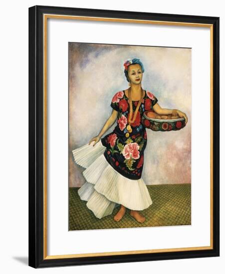 Portrait of Dolores Olmedo-Diego Rivera-Framed Art Print