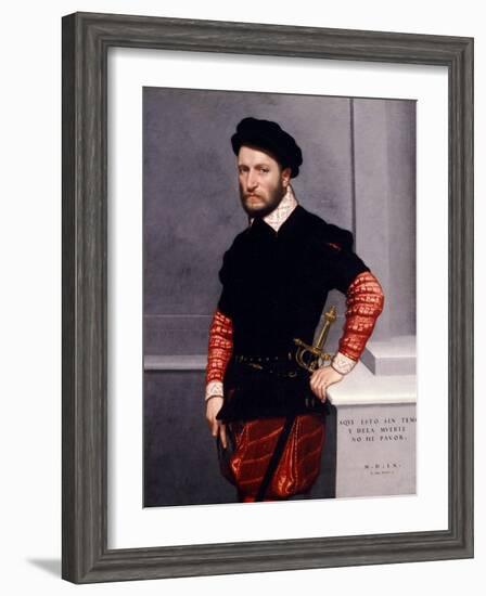 Portrait of Don Gabriel De La Cueva Y Giron, Duke of Albuquerque-Giovanni Battista Moroni-Framed Premium Giclee Print