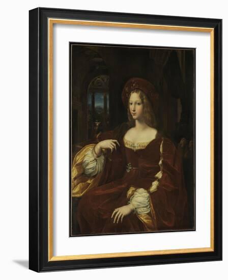 Portrait of Doña Isabel de Requesens y Enríquez de Cardona-Anglesola, c.1518-Giulio Romano-Framed Giclee Print