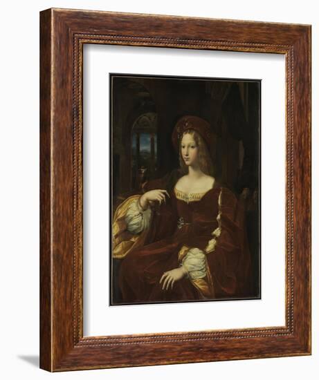 Portrait of Doña Isabel de Requesens y Enríquez de Cardona-Anglesola, c.1518-Giulio Romano-Framed Giclee Print