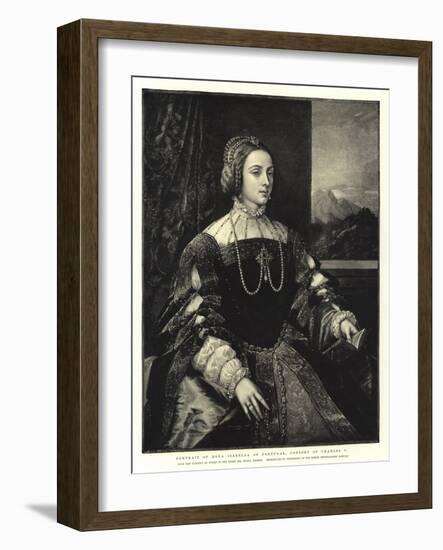 Portrait of Dona Isabella of Portugal, Consort of Charles V-Titian (Tiziano Vecelli)-Framed Giclee Print