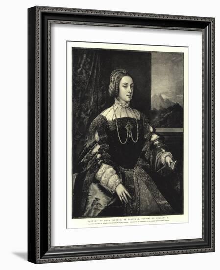 Portrait of Dona Isabella of Portugal, Consort of Charles V-Titian (Tiziano Vecelli)-Framed Giclee Print