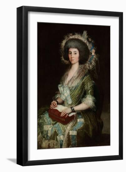 Portrait of Dona Manuela Camas, the Wife of Cean Bermudez - Peinture De Francisco De Goya (1746-182-Francisco Jose de Goya y Lucientes-Framed Giclee Print