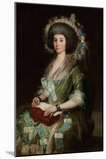 Portrait of Dona Manuela Camas, the Wife of Cean Bermudez - Peinture De Francisco De Goya (1746-182-Francisco Jose de Goya y Lucientes-Mounted Giclee Print