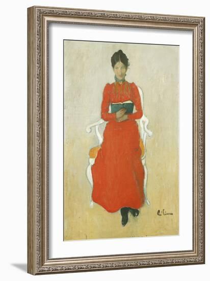 Portrait of Dora Lamm, c.1900-Carl Larsson-Framed Giclee Print