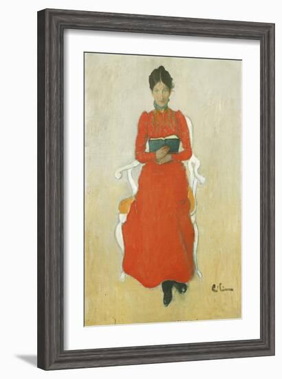 Portrait of Dora Lamm, c.1900-Carl Larsson-Framed Giclee Print