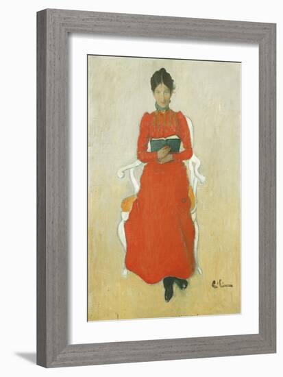 Portrait of Dora Lamm, c.1900-Carl Larsson-Framed Giclee Print