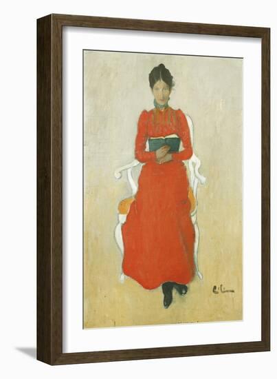 Portrait of Dora Lamm, c.1900-Carl Larsson-Framed Giclee Print