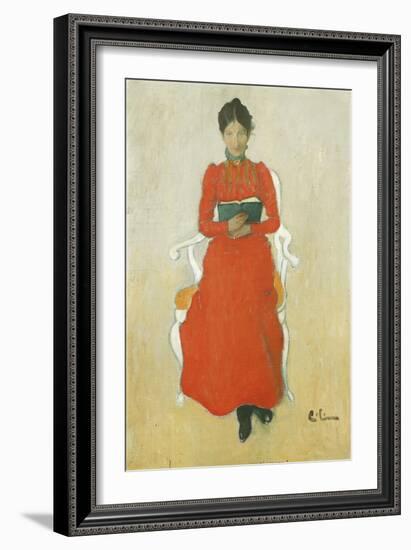 Portrait of Dora Lamm, c.1900-Carl Larsson-Framed Giclee Print