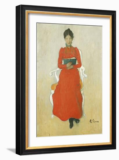 Portrait of Dora Lamm, c.1900-Carl Larsson-Framed Giclee Print