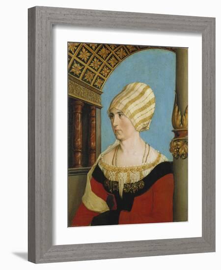 Portrait of Dorothea Kannengiesser, 1516-Hans Holbein the Younger-Framed Giclee Print
