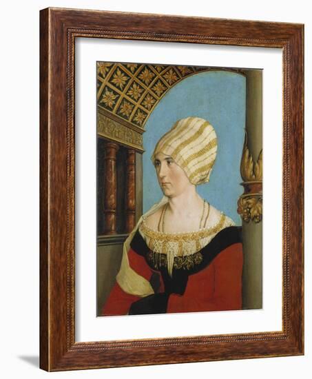 Portrait of Dorothea Kannengiesser, 1516-Hans Holbein the Younger-Framed Giclee Print