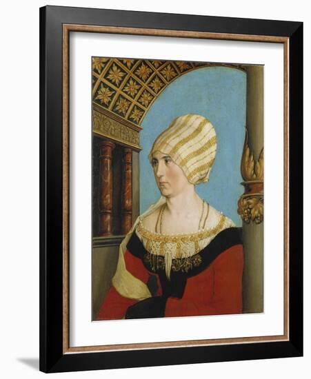 Portrait of Dorothea Kannengiesser, 1516-Hans Holbein the Younger-Framed Giclee Print