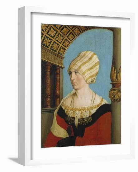 Portrait of Dorothea Kannengiesser, 1516-Hans Holbein the Younger-Framed Giclee Print