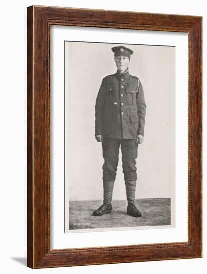 Portrait of Dorothy Lawrence, 1919, photo-English Photographer-Framed Giclee Print