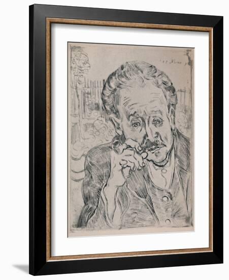 'Portrait of Dr. Gachet', c.1890, (1946)-Vincent van Gogh-Framed Giclee Print