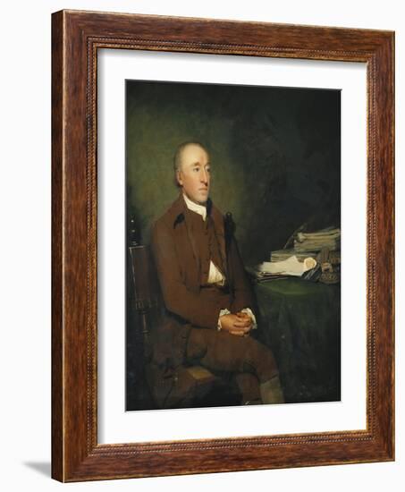 Portrait of Dr James Hutton, a Pile of Geological Specimens on the Table Beside Him-Sir Henry Raeburn-Framed Giclee Print