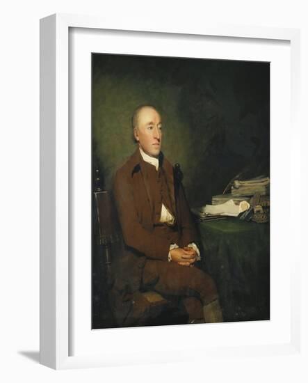 Portrait of Dr James Hutton, a Pile of Geological Specimens on the Table Beside Him-Sir Henry Raeburn-Framed Giclee Print