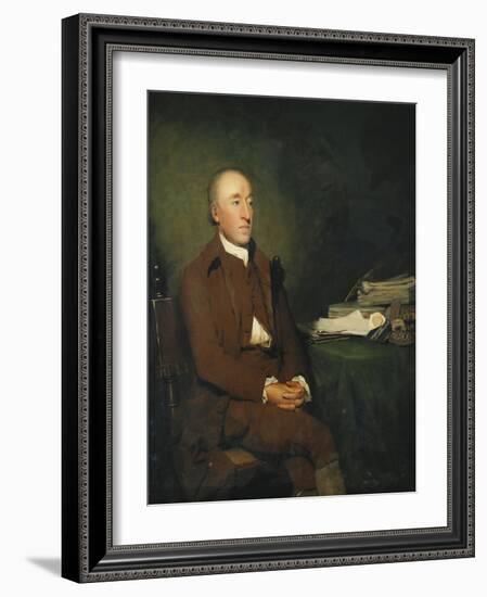 Portrait of Dr James Hutton, a Pile of Geological Specimens on the Table Beside Him-Sir Henry Raeburn-Framed Giclee Print