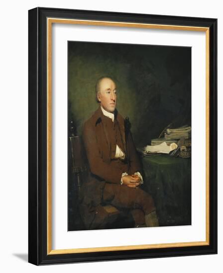 Portrait of Dr James Hutton, a Pile of Geological Specimens on the Table Beside Him-Sir Henry Raeburn-Framed Giclee Print