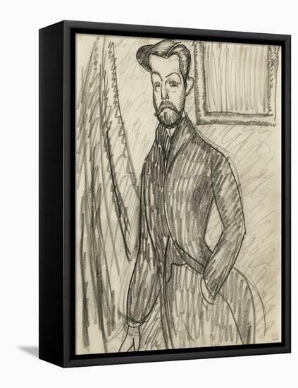 Portrait of Dr Paul Alexandre (1881-1968) Par Modigliani, Amedeo (1884-1920), 1909. Pencil on Paper-Amedeo Modigliani-Framed Premier Image Canvas