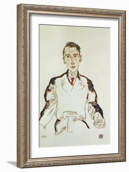 Portrait of Dr-Egon Schiele-Framed Giclee Print