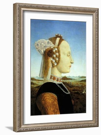 Portrait of Duchess, 1465-Piero della Francesca-Framed Giclee Print