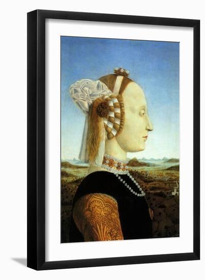 Portrait of Duchess, 1465-Piero della Francesca-Framed Giclee Print