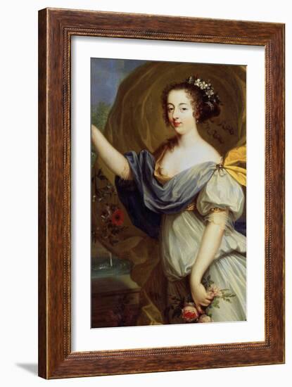 Portrait of Duchess De La Valliere as Flora, 17th Century-Pierre Mignard-Framed Giclee Print