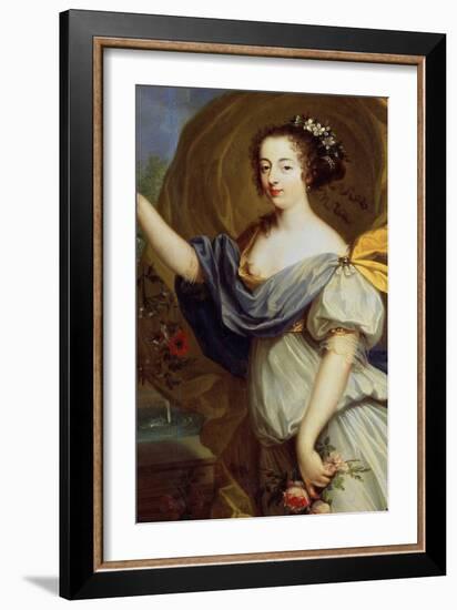 Portrait of Duchess De La Valliere as Flora, 17th Century-Pierre Mignard-Framed Giclee Print