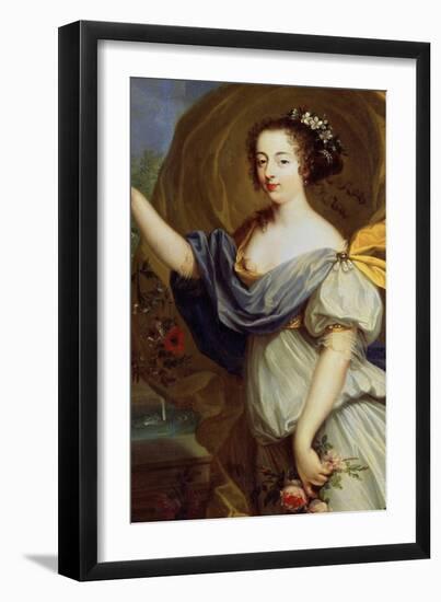 Portrait of Duchess De La Valliere as Flora, 17th Century-Pierre Mignard-Framed Giclee Print