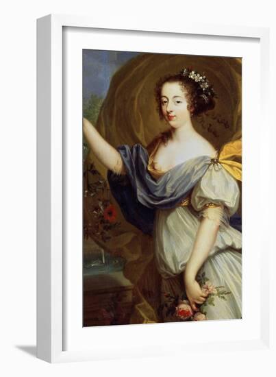 Portrait of Duchess De La Valliere as Flora, 17th Century-Pierre Mignard-Framed Giclee Print